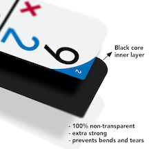 UpSparks card showing black-core inner layer